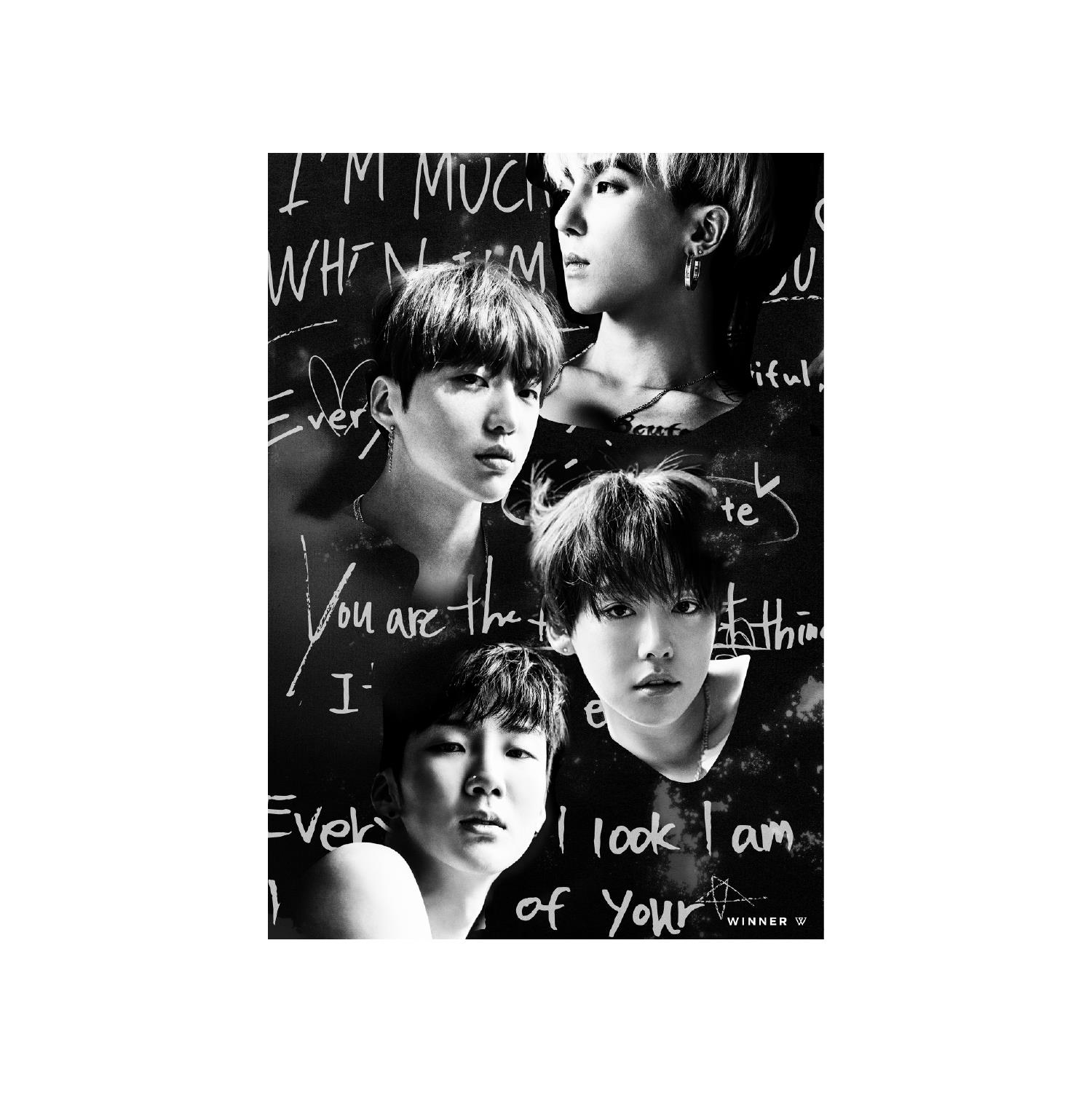 WINNER EVERYD4Y ART POSTER_GRAY 灰色明信片 明星周边JPY带授权招加盟代理
