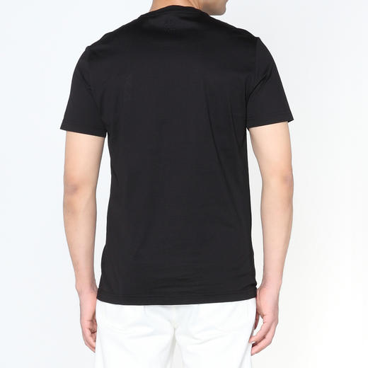 Marco Azzali 黑色豹子植绒圆领短袖T恤 T5223200 商品图1