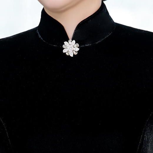 SXF-20-7340夏季新款复古中国风改良丝绒旗袍裙 商品图3