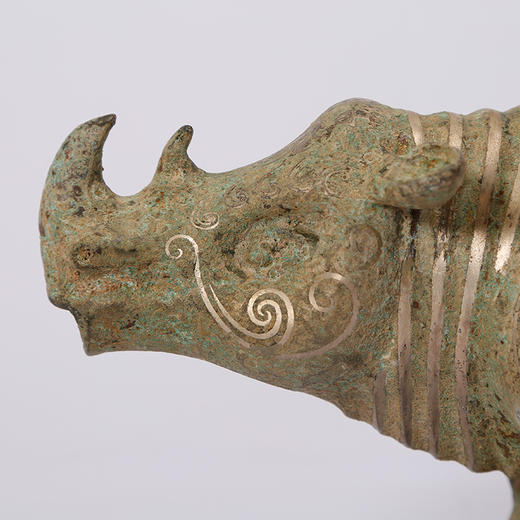 仿古汉代犀牛仿真动物中式软装饰品室内摆件礼品青铜器 商品图3