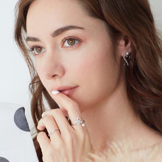 【情人节】INCH EDITION 初恋少女系列 珍珠蝴蝶套戒 I张韶涵 同款 商品图7