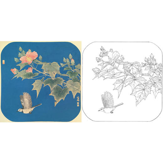 工笔画白描底稿 盘虎杰 花鸟小品 HJ16 商品图0