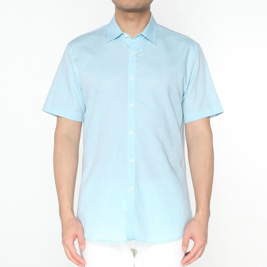 Marco Azzali 浅蓝绿色短袖衬衫  C5238600 商品图0