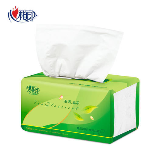 心相印 茶语丝享3层纸巾130抽家庭家用餐巾软抽纸巾 1提6包 商品图4