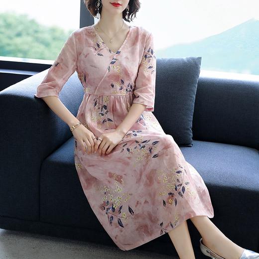 NYL-3667330苎麻连衣裙2020新款气质女神范文艺棉麻减龄裙子 商品图1