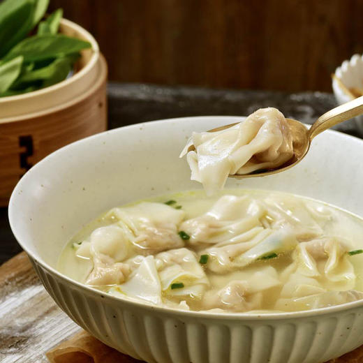 鸡汤鲜肉小馄饨云吞速食快手早餐130g6盒12个盒小馄饨100g鸡汤料30g