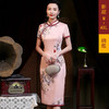 HQX-JYJ004中国风复古高档绸缎改良旗袍裙 商品缩略图1