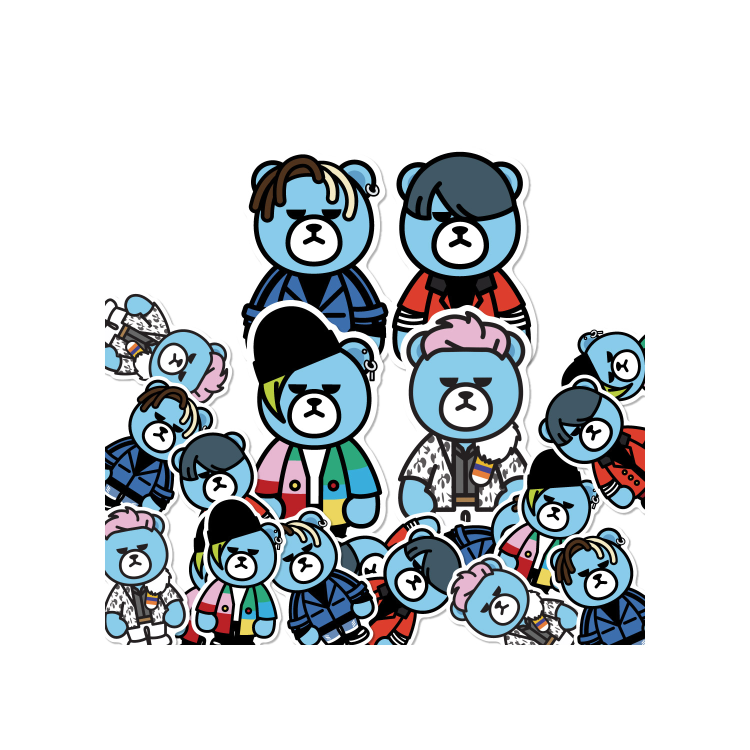 [PATCHMANIA] KRUNK X BIGBANG STICKER yg krunk熊 克鲁克贴纸JPY带授权招加盟代理