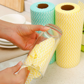 【家居百货】厨房不沾油懒人抹布 洗碗家务彩色无纺布清洁 百洁一次性洗碗布