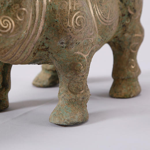 仿古汉代犀牛仿真动物中式软装饰品室内摆件礼品青铜器 商品图5