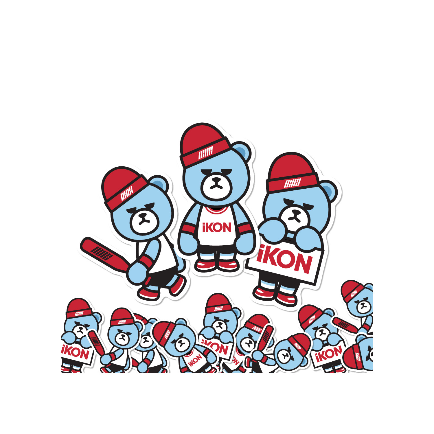 [PATCHMANIA] KRUNK X iKON STICKER yg krunk熊 克鲁克贴纸周边JPY带授权招加盟代理