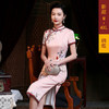 HQX-JYJ004中国风复古高档绸缎改良旗袍裙 商品缩略图0