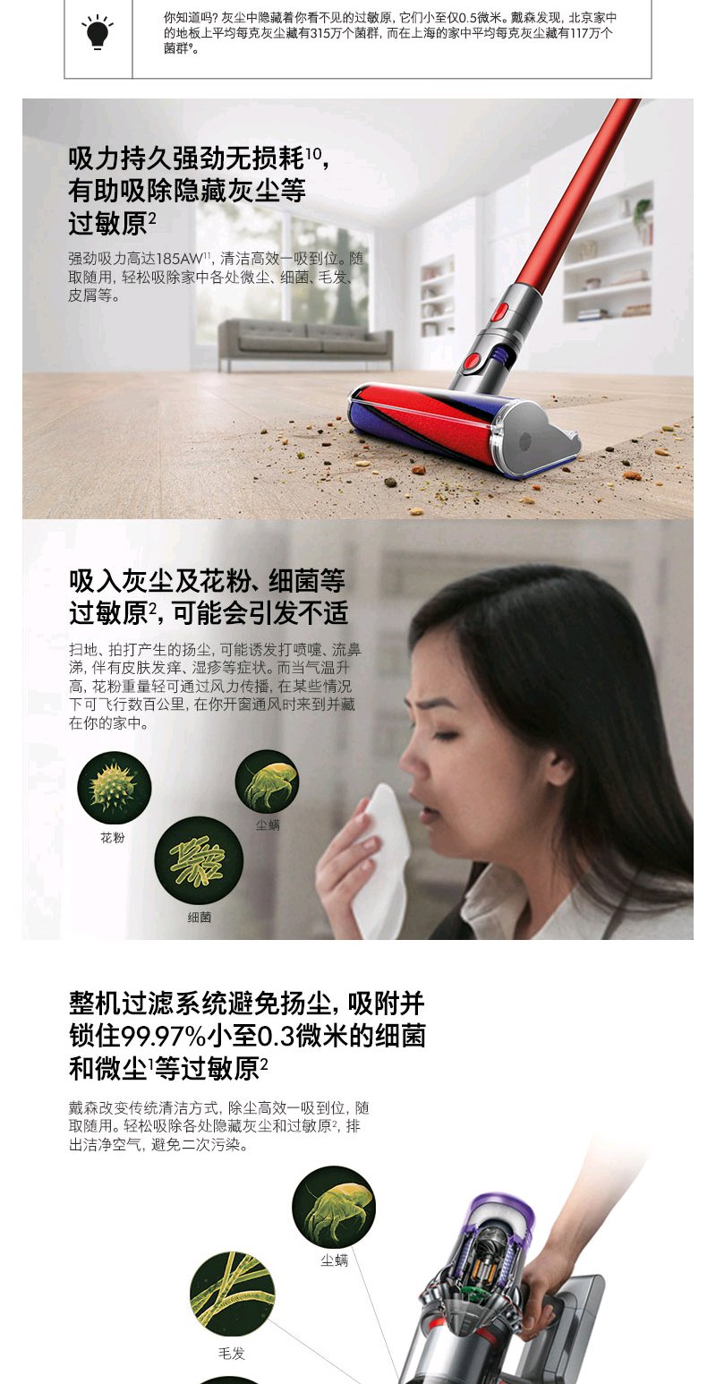 戴森 Dyson 无绳吸尘器v11 Absolute Extra 双主吸头60分钟地面续航