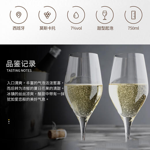 斯泰勒莫斯卡托低醇甜白起泡葡萄酒 西班牙原瓶 商品图1