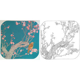 工笔画白描底稿 盘虎杰 花鸟小品 HJ22