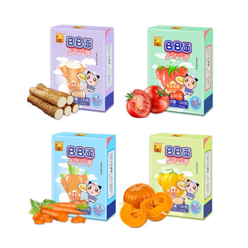  【品牌直供】台湾原装进口多巴盒装BB面条无添加番茄味/胡萝卜味/淮山味/南瓜味面条240gJPY带授权招加盟代理
