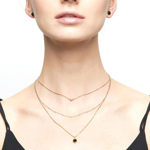 天然墨翡翠钻石三色项链 Tracey Chen 商品图2