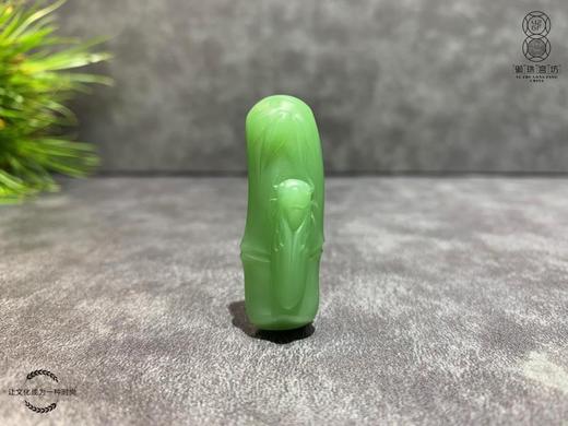 【御珠宫坊】碧玉竹节蝉挂件 商品图0