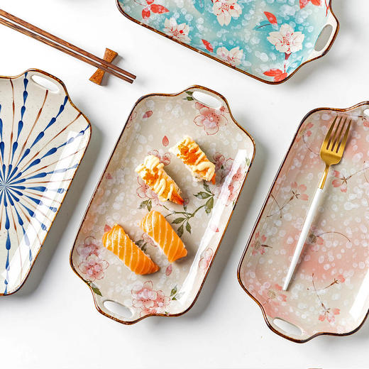 摩登主妇日式餐具鱼盘子家用新款蒸鱼盘大号创意装鱼长方形托盘 商品图1