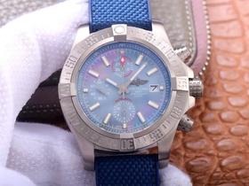 BLS百年灵复仇者美军军用限量版。 45mm表径，钛金属打造，仅重100克，男士，绢丝表带，自动机械机芯，密底