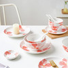 摩登主妇樱花日式陶瓷餐具碗碟组合汤面碗饭碗可爱少女心勺子套装 商品缩略图0
