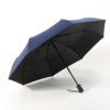 【雨伞】。纯色8骨三折黑胶自动雨伞 广告促销全自动黑胶伞 商品缩略图2