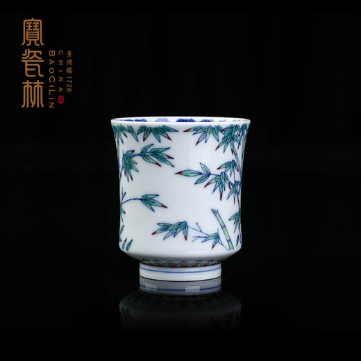 青花斗彩竹纹杯 商品图3