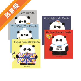 【送音频】【日常对话】【礼仪训练】Please/Thank you/I'll Wait/Goodnight/We Love You Mr Panda 熊猫先生品格礼貌耐心培养5册平装 句型简单实用