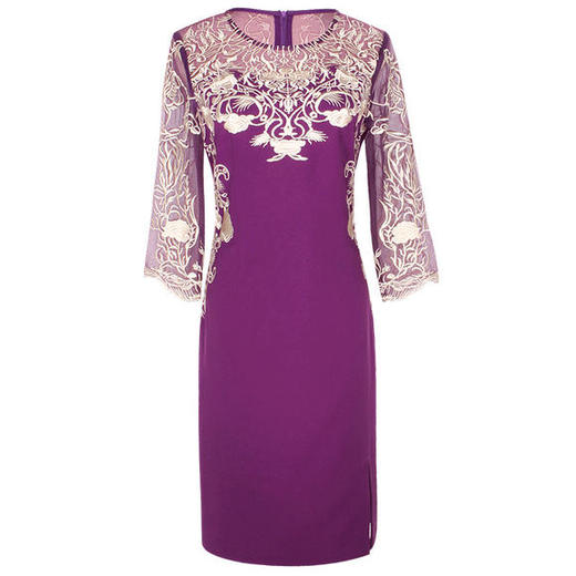 DYSL-Q4026新款圆领修身镂空七分袖连衣裙 商品图3