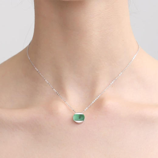 天然翡翠圆项链 Tracey Chen 商品图3