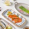 摩登主妇日式餐具鱼盘子家用新款蒸鱼盘大号创意装鱼长方形托盘 商品缩略图3