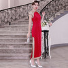 DLQ-A2377新款中国风红色改良旗袍TZF 商品缩略图1
