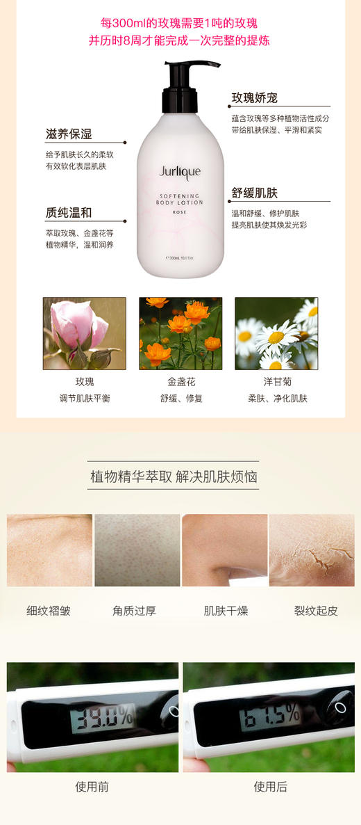 Jurlique/茱莉蔻 玫瑰柔肤身体乳 300MLJPY带授权招加盟代理 商品图2