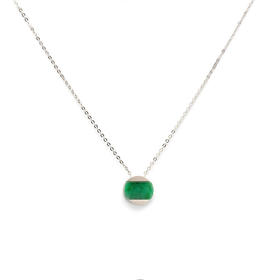 天然翡翠圆项链 Tracey Chen