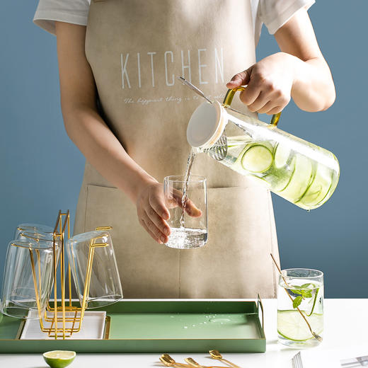 摩登主妇冷水壶大容量家用凉水壶玻璃壶耐高温凉茶壶开水杯果汁壶 商品图3