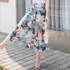 QQ-	50934F422AF夏新款高腰大裤脚不规则印花阔腿裙裤 商品缩略图4