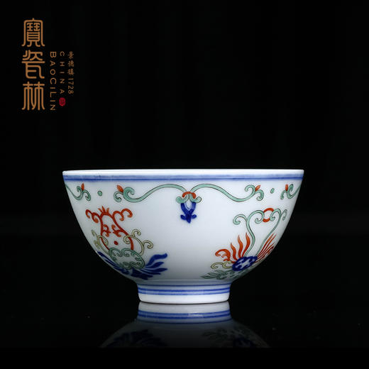 青花斗彩忍冬纹杯 商品图2