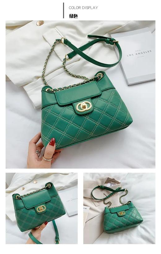 LZN18041新款小香风菱格链条包 商品图3