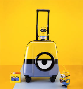 【新】小黄人儿童行李箱拉杆箱可坐登机箱小型20寸密码箱XHR