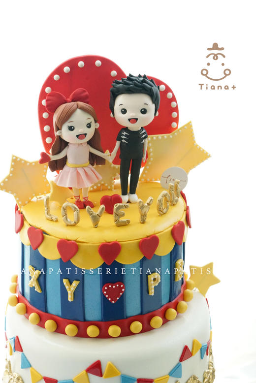 未来有你👩‍❤️‍💋‍👨红丝绒全翻糖定制 商品图1