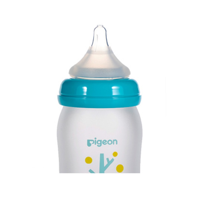 贝亲Pigeon宽口径玻璃彩绘奶瓶 硅橡胶保护层SS号奶嘴160ml 00533JPY带授权招加盟代理