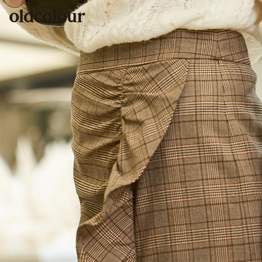 oldcolour商场新款格子短裙女裙时尚包臀裙女 商品图2