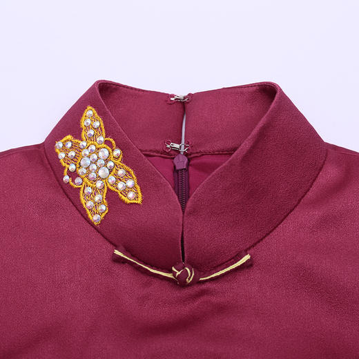 DLQ-A1377新款中式礼服  修身表演走秀优雅显瘦长款旗袍 商品图1