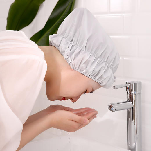 FaSoLa防水浴帽成人女款淋浴沐浴厨房防油烟发帽加厚洗头帽洗澡帽 商品图8