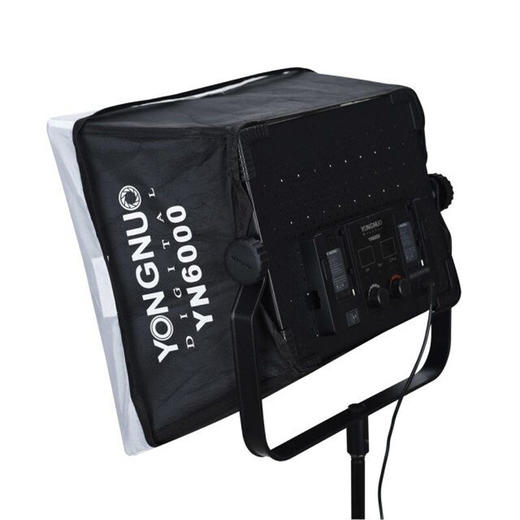 永诺 YN6000摄像灯 LED摄影灯常亮补光灯演播室直播柔光灯 配电源适配器 5500K 单色 商品图2