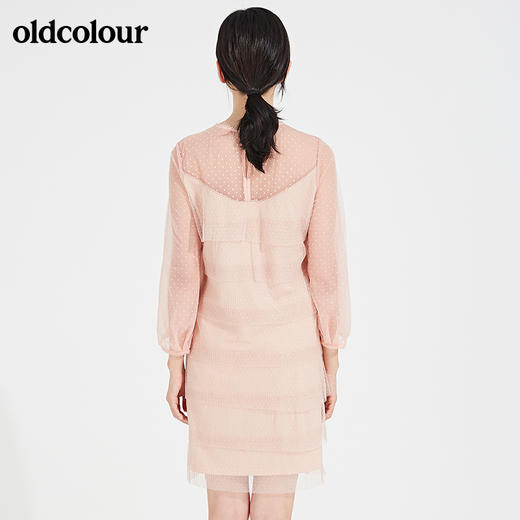oldcolour春秋时尚波点优雅气质甜美长袖连衣裙GL31103868 商品图3