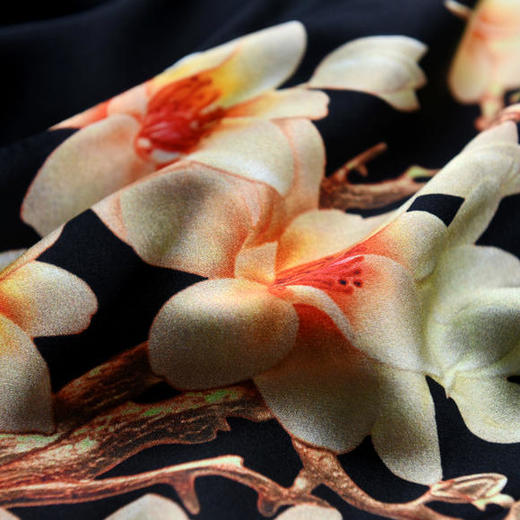 JC-32809真丝桑蚕丝印花旗袍复古上衣 商品图2