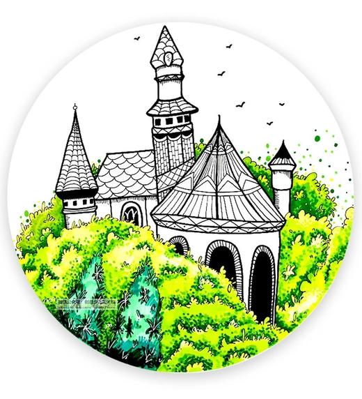 《丛林中的城堡》线描【自动发货：下单后，点击手机短信中收到的链接，即可获取文件下载的链接；如有任何问题，可添加客服微信hm33268获得帮助】
 商品图0