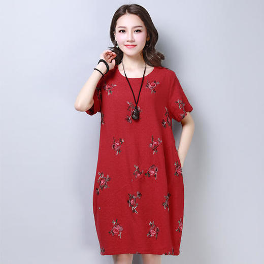 CQ-hy1883夏季中长款扎花灯笼裙 商品图0