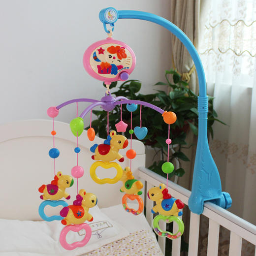 中国卓翎儿童宝宝婴儿床铃挂铃音乐旋转床铃颜色款式随机发